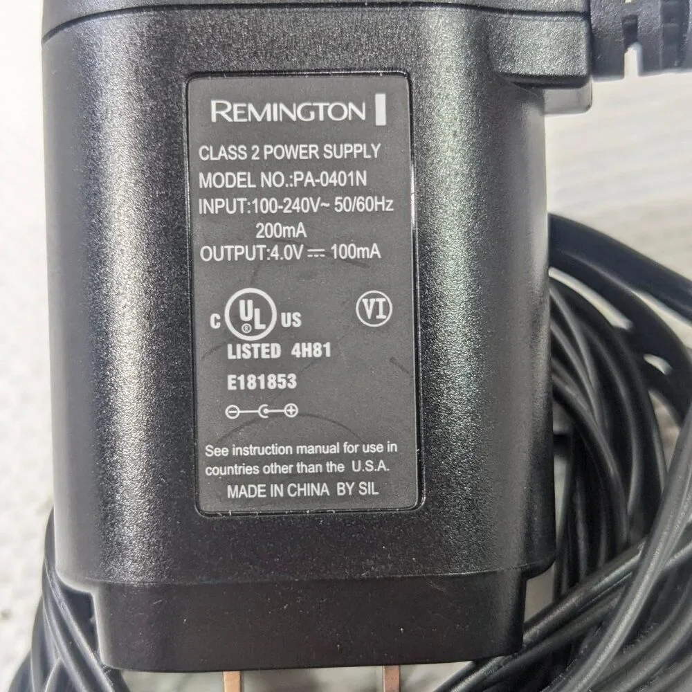 Remington Charger Power Cord PA-0401N power supply Fits PG-6020 PG-6024 PG-6025